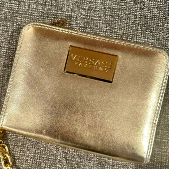 Versace Parfum wristlet purse clutch bag gold - Picture 5 of 6